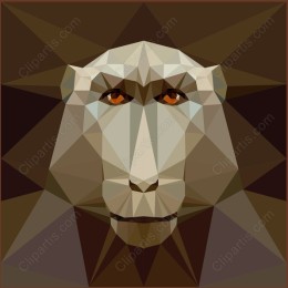 Polygonal Monkey Portrait
