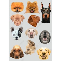 Polygonal Dog Faces Collection