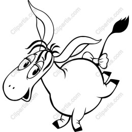Charming Cartoon Donkey