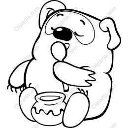 Charming Pug Indulging in Honey