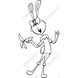 Cheerful Cartoon Rabbit