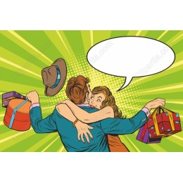 Couple Embrace Celebration