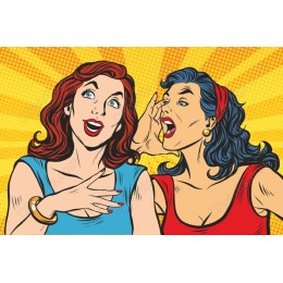 Retro Pop Art Women Gossip