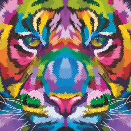 Colorful Tiger Portrait