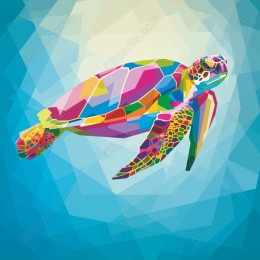 Colorful Sea Turtle