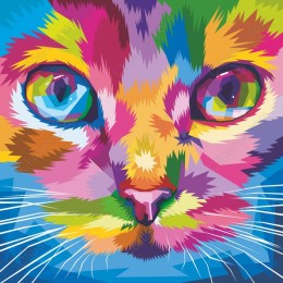 Vibrant Colorful Cat