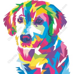 Colorful Geometric Dog