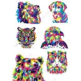 Vibrant Animal Portraits Set