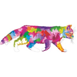 Vibrant Colorful Cat