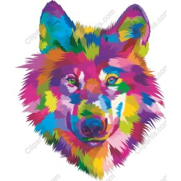 Colorful Wolf