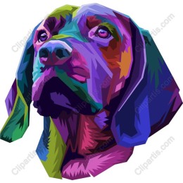 Vibrant Geometric Dog