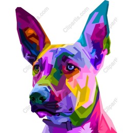 Colorful Geometric Dog