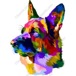Vibrant Colorful Dog
