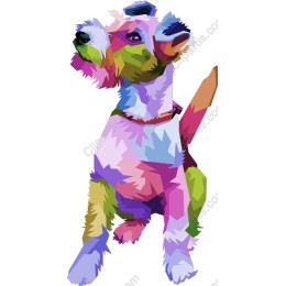 Colorful Playful Dog