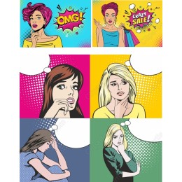 Pop Art Bundle - Vibrant Female Expressions Collection