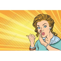 Pop Art Whispering Woman