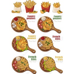 Fast Food Set: Country Potatoes & French Fries