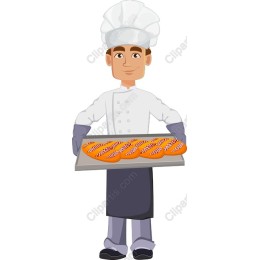 Chef with Tray of Donuts
