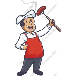Cheerful Chef Grilling
