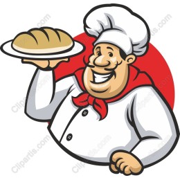 Cheerful Chef with Freshly Baked Bread