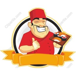 Cheerful Sushi Chef