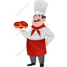 Cheerful Chef Serving Donuts