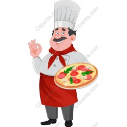 Cheerful Pizza Chef