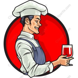 Cheerful Chef Holding Glass