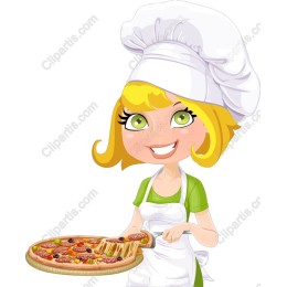 Cheerful Chef with Pizza