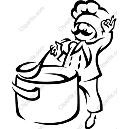 Whimsical Chef Cooking