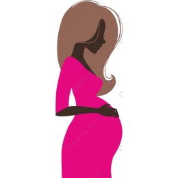 Pregnant Woman - Vibrant Pink