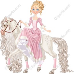 Enchanting Princess on a White Horse