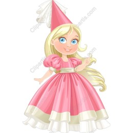 Enchanting of a Happy Girl in Pink Dress