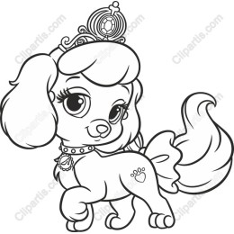 Charming Cartoon Dog Royalty