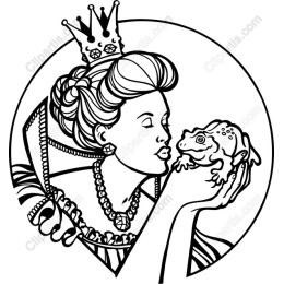 Regal Queen Holding Frog