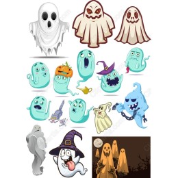 Halloween Ghost Clipart Bundle - Whimsical for Your