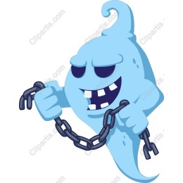Cheerful Ghost with Chains