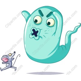 Whimsical Ghost and Mouse
