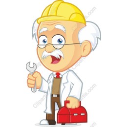 Cheerful Handyman Character