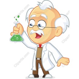 Cheerful Cartoon Scientist