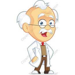 Cheerful Cartoon Scientist