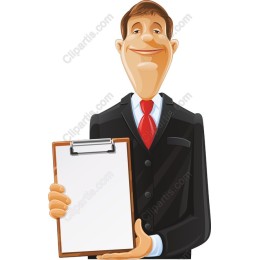 Professional Businessman with Clipboard