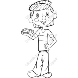 Joyful Boy with Cookie