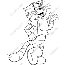 Playful Cartoon Cat