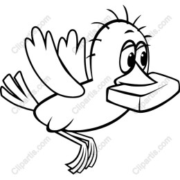 Playful Cartoon Bird