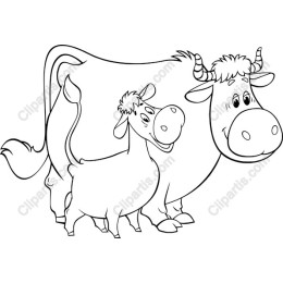 Charming Cow and Calf