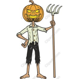 Pumpkin Head Scarecrow