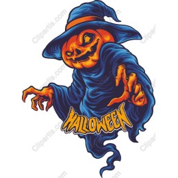 Whimsical Pumpkin Ghost Halloween