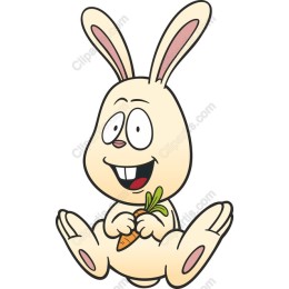 Happy Bunny with Carrot