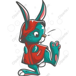 Vibrant Playful Rabbit